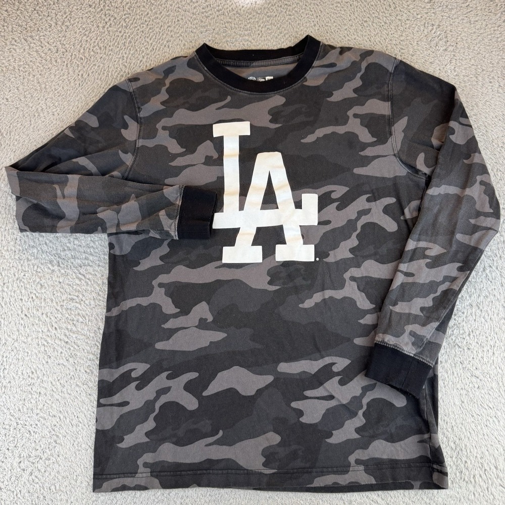 La Dodgers Camo Long Sleeve Shirt Big LA New Era Men's Size Large Baseball MLB